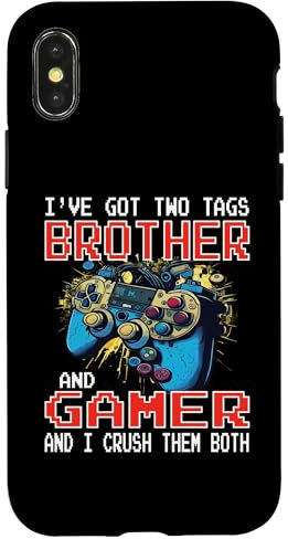 Funny Gamer Vintage Video Games For Boys Brother Son Case for iPhone X/XS