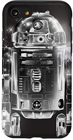 iPhone SE (2020) / 7 / 8 Star Wars R2-D2 Retro Galaxy Black Case