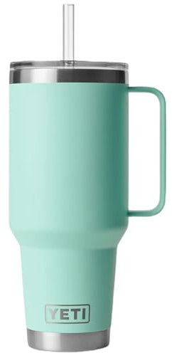 YETI Rambler Straw Mug, Stainless Steel Vacuum Insulated Mug with Stronghold Lid, Seafoam, 42 oz (1242 ml)