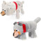 IOSCDH Mine craf-t Kuscheltier 35cm & 18cm,2 Stück Mine craf-t Wolf Plüsch Toy,Wolf Plüschtiere Charaktere Puppe，Home Dekor Cartoon Stofftier Spielzeug Gefüllte für Fans Kinder und Spielbegeisterte