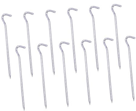Toddmomy 12stücke Gartenpfähle Aus Aluminiumlegierung Zelthering-Splitter Erdnägel Für Bodenzelt Camping Fest Zeltpfähle Heringe Mit Haken