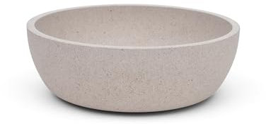 Zoon FloorGrip Bamboo Dog Bowl for Food or Water - Stone Colour - 17cm