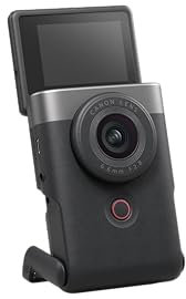 Canon PowerShot V10 Vlogging Starter Kit (Silver) – Designed for entry-level vloggers, this all-in-one 4K vlogging camera that fits easily in the pocket. (Renewed)