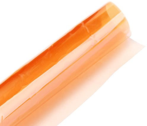 Professional Filter Paper, Colored Gel Light Filter, Transparent Color Film Overlays Correction Lighting Filters(orange 85c)