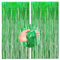 CC wonderland zone 2 Stück Grün Glitzer Lametta Vorhänge(1m x 2.5m),Metallic Folienvorhänge Tinsel Curtain für Party Dekoration