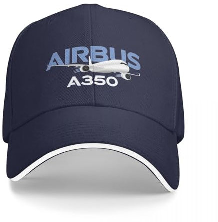 COSIUOS Basecap Airbus A350 Flugzeug Geschenk Pilot Baseballmütze Hut Mann für die Sonne Rugby Militärmütze Mann Golfmütze Frauen Männer
