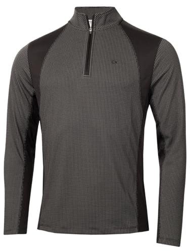 Calvin Klein Herren Micro Grid CK 1/2 Zip Mid Layer - Schwarz - L