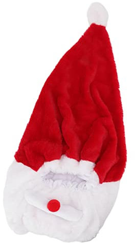 SUNFECILI Motorradhelm-Abdeckung, Lustige Weihnachts-Motorradhelm-Abdeckungen, Weihnachtsmann-Weihnachtsmütze, Dekorationszubehör für Männer, Kratzfeste Plüsch-Motorradhelm-Mütze Zur