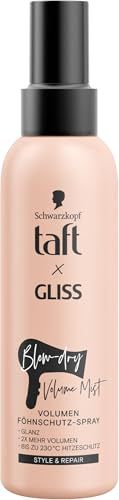 Taft x Gliss Volumen Föhnschutz-Spray Blow-dry Volume Mist (150 ml), Volumen Spray für 2x mehr Volumen am Ansatz & mehr Fülle in den Längen, bietet Hitzeschutz bis zu 230 °C