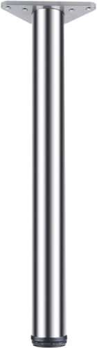 XCKJYDCDB 1 pied de meuble en acier inoxydable, pieds de table réglables, pieds de meubles cylindriques en métal, pieds de support pour meubles, cuisine, bureau, plan de travail, avec vis (80 cm)