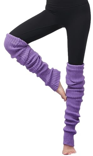 YAMEE Yoga Stulpen Warm Damen Weich Flexibel,Beinstulpen Strumpf Gestrickte Overknee Lange für Ballett Fitness Sport,Lang Stulpe Damen Leg Warmer,Strick-Stiefel-Socken Damen über das Knie Hohe