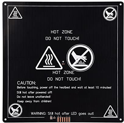 12V 220x220mm Aluminum Board Hot Plate Heatbed Heat Bed 3D Printer High Sensitivity Rapid Response Good Stability Aluminum Process MK3 Black 220 * 220 * 3mm