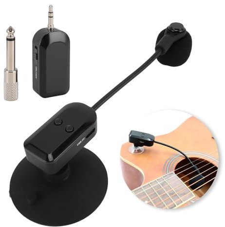 XUMIUZIY Microfono per Strumenti, Microfoni Wireless per Cuffie 2.4G per Chitarra Violino Fisarmonica Violoncello Cetra Liuto Performance Sul Palco, Microfonico per Sassofono, qualità
