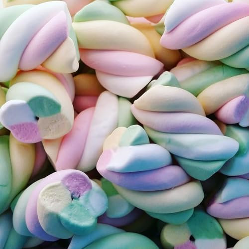 Marshmallow Treccia Multicolor 4 Colori Senza Glutine (1 KG) Compleanni Battesimi Nascite Eventi