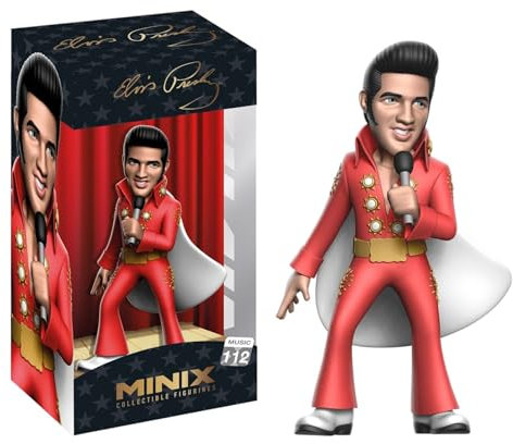 MINIX Bandai Sammelfigur, 12 cm, Elvis roter Anzug, Sammlerstücke für Ausstellung, Geschenkidee, Spielzeug für Kinder und Erwachsene, TV-Fans (MN18918)