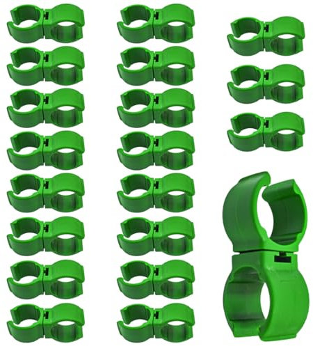 OUDQFCJ 20 Stück Verbindungsstücke für Pflanzenstützen, 360° drehbar, Verbinder Clip (Ø 16 mm)