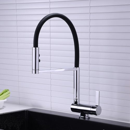 Vorfenster Küchenarmatur Chrom Flexibler Wasserhahn Küche Spültischarmatur 2 Strahlarten Einhebelmischer Küche
