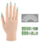 YEEFAIRY Silicone Main D'Entrainement Manucure Kit Mains Artificielles Réalistes de 22 cm et 528 Faux Ongles en Acrylique pour Prothésiste Ongulaire Photographie Présentation (Droite, Peau Claire)
