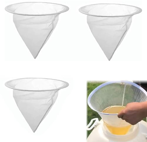 3 Pezzi Filtro per Miele Filtro Miele per Apicoltura Strumento per Miele Filtro in Nylon Rete per Apicoltura per Miele per la Lavorazione del Miele/Estrazione e Filtro
