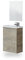 duehome | Mueble de Baño con Espejo y Lavabo, Modulo Suspendido, Modelo Snese, Acabado en Roble Alaska, Medidas: 40 cm (Ancho) x 58 cm (Alto) x 22 cm (Fondo)