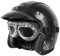 VVPEC Vintage Cuir Casque De Moto Jet pour Homme Et Femme avec Anti Scratch Visiere Portable Casque Moto Bols ECEDOT Homologué Face Ouverte Casque Mobylette Adulte Demi Casque(12,2XL=63~64cm)