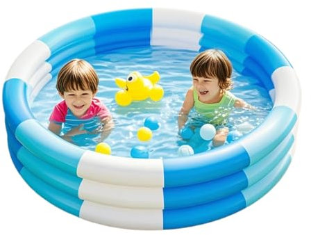 Aufblasbarer Pool Runden, 145x25 cm Planschbecken Groß Für Kinder, Aufblasbarer Swimmingpool Für Den Sommer, Familien Swimming Pool Für Partys, Garten, Outdoor