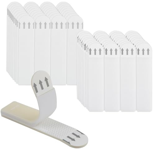 Lot de 72 (36 paires) de barres autocollantes et crochets pour accrocher des photos sans perçage : crochets de suspension extra solides et sans résidus pour affiches, cadres et images lourdes sur les