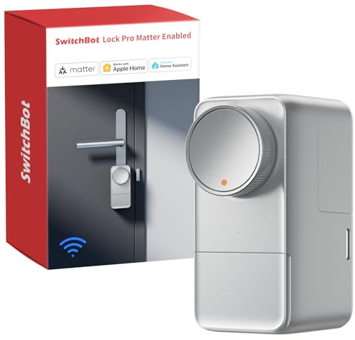 SwitchBot WiFi Smart Lock Pro, Keyless Entry Door Lock, Smart Door Lock Front Door, Electronic Smart Deadbolt, Fits Your Existing Deadbolt in Minutes, Supports Matter, Alexa, Google, IFTTT
