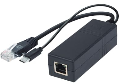 Gigabit-PoE-Splitter mit Typ-C 5 V/2,5 A Ausgang – kein zusätzlicher Adapter zum Sparen von Steckdosen und Kabeln – ideal für HomeLab