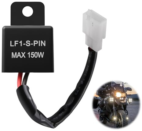 Auto Universal LED Blinkerrelais Lastunabhängiges Blinker Relais 12V Elektronisches Blinkrelais für Motorrad Moped Quad mit LED oder Halogen Blinker
