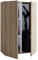 VCM Holz Besenschrank | 4 Fächer | Haushaltsschrank | Maße: B. 70 x H. 111 x T. 38 cm | 2 Drehtüren – Lona L