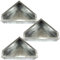 3x Galvanised Metal Triangular Corner Feed Feeding Bin Trough Tub Storage Bucket