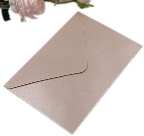 Pearl Blush Briefumschläge, A7, 13,6 x 19,6 cm, perfekt für Hochzeiten, Einladungskarten, Geburtstagseinladungen, Hellrosa, 25 Stück