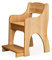 BioKinder Kinderstuhl mit Armlehne und Fußstütze Holzstuhl Stuhl für Kinder aus zertifiziertem Massivholz Erle 36 x 36 x 55 cm