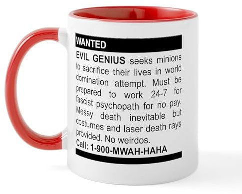 CafePress Evil Genius Personal Ad Mug 11 oz (325 ml) Ceramic Coffee Mug