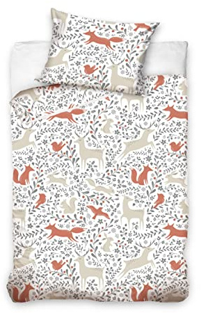 Carbotex Babybettwäsche Fuchs und Hirsch 100x135 cm + 40x60 cm
