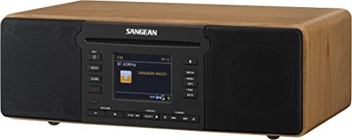 SANGEAN DDR-66 BT Kompaktes All-in-One System mit Internet-Radio, Musik-Streaming, DAB+, FM, AUX, USB – Einfache Bedienung via Control-App, Walnut