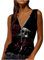Tank Top Damen Sommer Locker Sexy Ärmellos Shirt Crop Tops Teenager Mädchen Mode Pailletten-Rundhalsausschnitt Bluse Mode Camisole Tank Tops