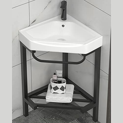 Mobile da Bagno a Pavimento, Lavandino Bagno, Mobile da Bagno con Lavandino, Lavabo da Bagno Combinato, Cremagliera in Acciaio Inossidabile (Color : A, Size : 38 * 38cm)