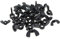 SQXBK 30 viti a farfalla in nylon M5/6/8 zincate in acciaio al carbonio a mano a torsione a mano, manopole di fissaggio, accessori hardware dadi in plastica (nero)