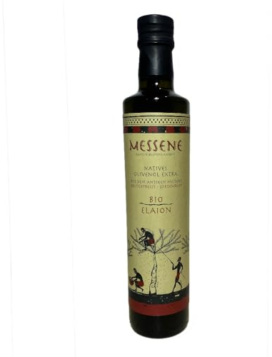 Aktuelle Ernte 500ml Bio Natives Olivenöl Extra in antikgrüner Flasche mit Ausgießer, 0,2% Säure, sortenrein, handgepflückt, Single-Field Abfüllung, BirdSafe aus Griechenland