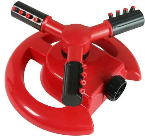 Chapin 3 Arm Rotary Sprinkler, Red, Up to 40 ft Coverage, Lawn Sprinkler, Small Area Yards and Garden Watering