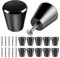 Rinwywey 10 Stück Möbelknöpfe Schwarz 25mm Schrankknöpfe Möbelknöpfe mit Schrauben für Schublade, Schrank, Möbel, Küchenschränke, Kleiderschrank (Schwarz)