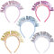 Lot de 5 bandeaux d'anniversaire à paillettes pour filles, bandeau d'anniversaire, bandeau à paillettes pour filles, accessoires pour cheveux de fête d'anniversaire pour filles et femmes