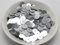 PXAMORTEL Pailletten für Crafting Sewing, 60 Gramm 5 mm 6 mm 8 mm 10 mm 12 mm Flache, runde, lose Pailletten, geeignet for Nähen for Hochzeiten.(Silver,8MM 3000PCS)