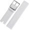 BPBZUTUMDZ Uhrenarmbänder passend for CK K94231 K9423101, Leder, langlebig, weich, passend for Calvin Klein Uhrenarmband, Herrenarmband, 22 mm(White-silver)