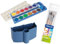 Pelikan Set DIN 5023 Deckfarbkasten 12 Farben + 1 Tube Deckweiß, Schul-Standard (mit Becher + Pinsel), Blau K12 Set (ECO Blau)