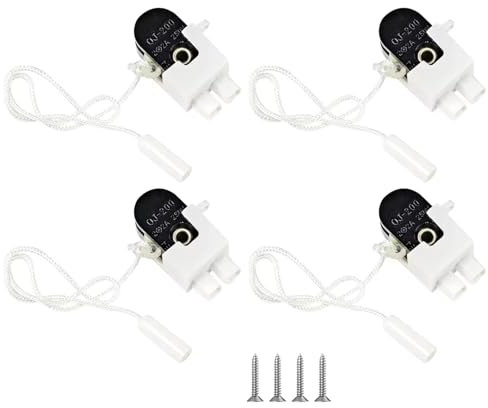 Lot de 4 interrupteurs électriques de petite taille portable Installation facile pour lampes murales de table Pratique