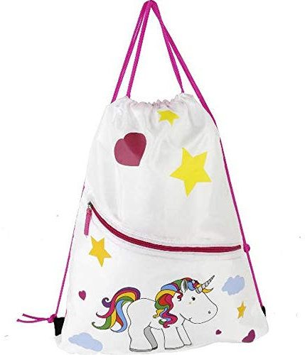 Sportbeutel Einhorn Luna mit Figur - Sporttasche Pferd, Regenbogen, Turnbeutel