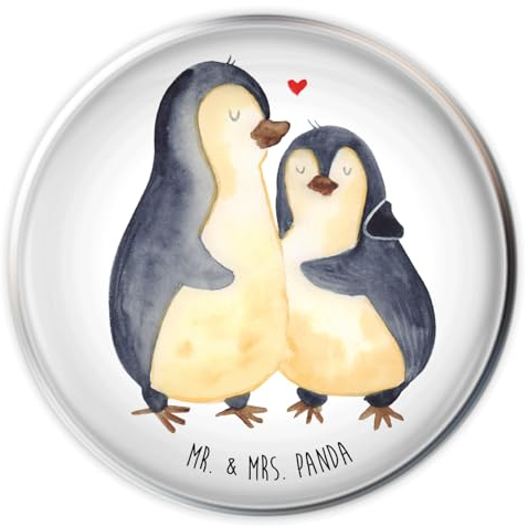Mr. & Mrs. Panda Waschbecken Stöpsel Pinguin umarmen - Geschenk, Jahrestag, Hochzeitsgeschenk, Liebe, Ablaufgarnitur, Abflussstöpsel, Liebesgeschenk,
